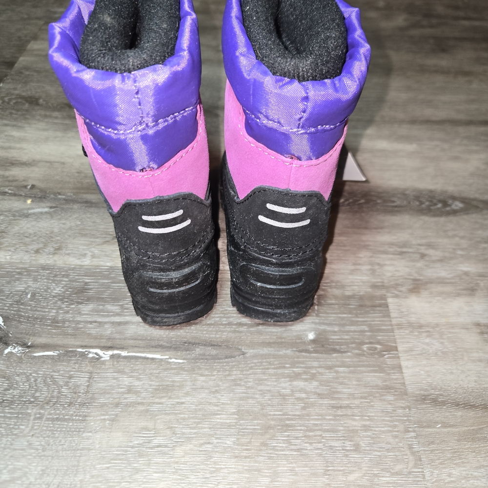 TOTES toddler girls size 5 PURPLE/magenta WINTER SNOW BOOTS black bottoms New - Picture 4 of 11